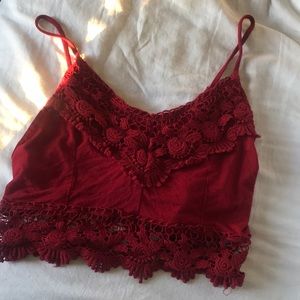 zipper crop top! fits more of a small